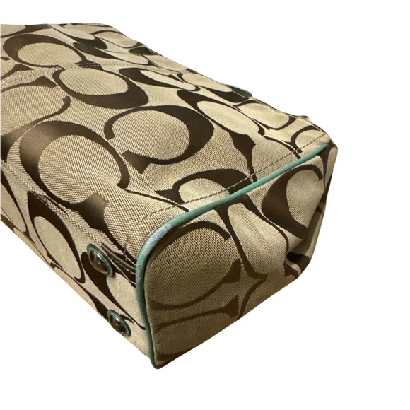 Coach Vintage Signature Hampton Canvas Jacquard Satchel Shoulder Bag - Picture 10 of 13